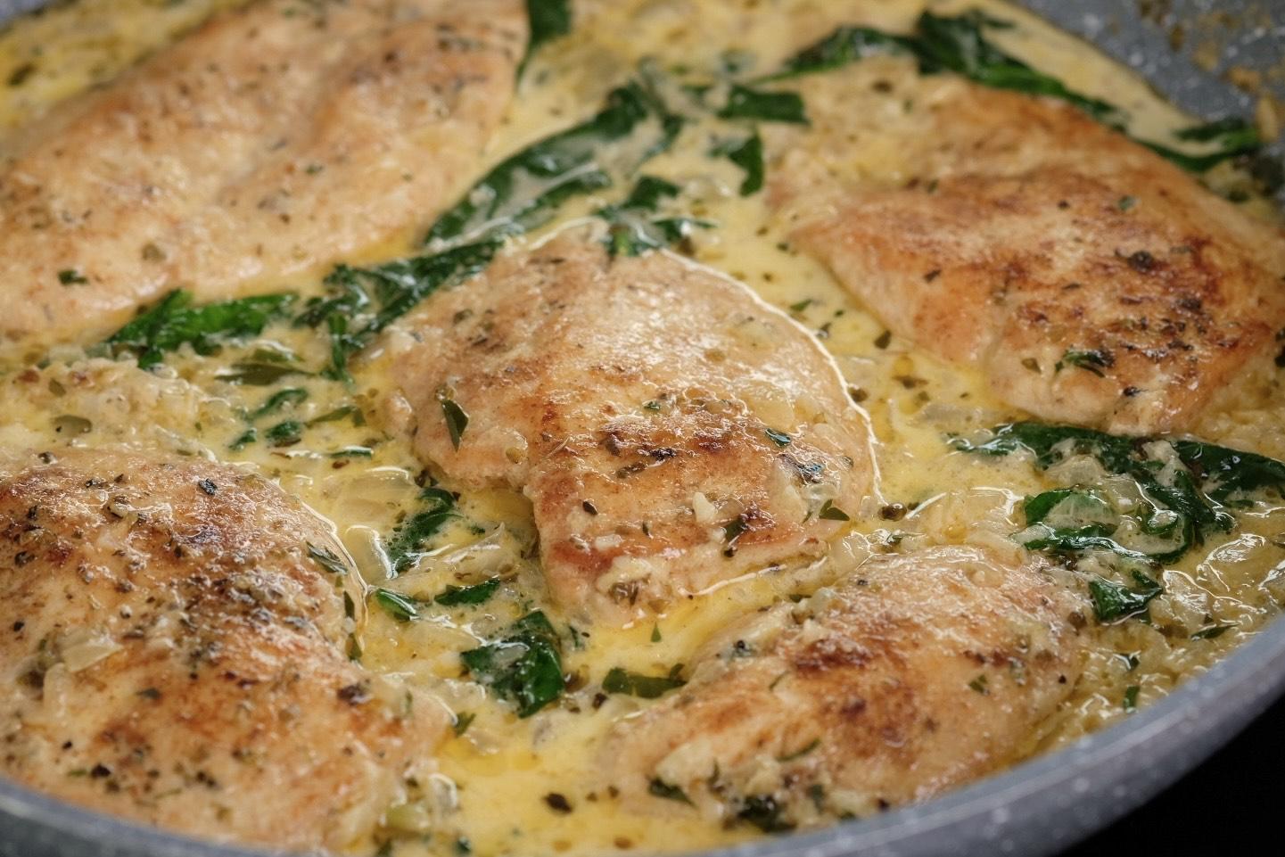 kurczak w sosie czosnkowym